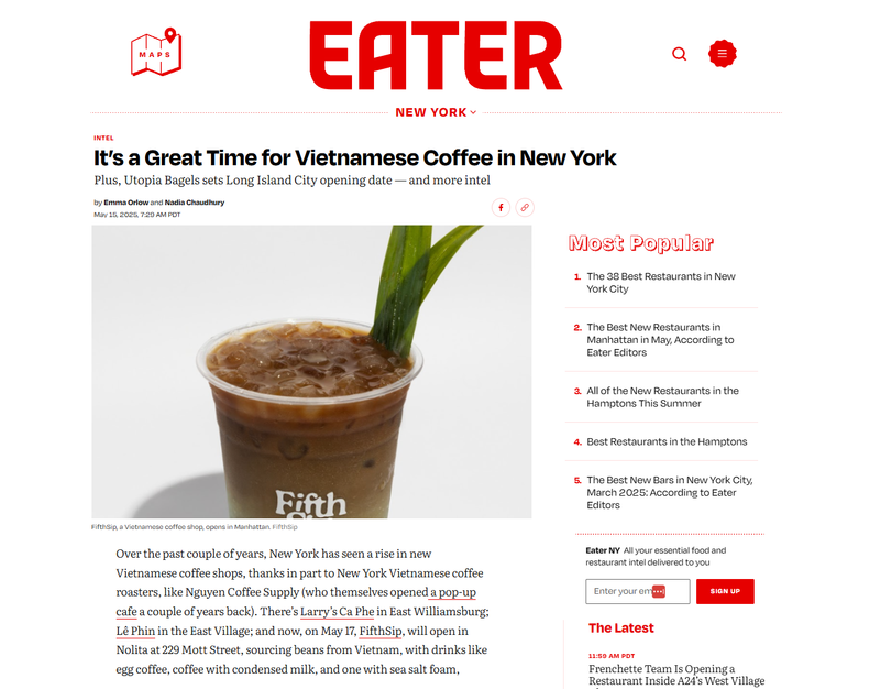 Eater NY FifthSip feature