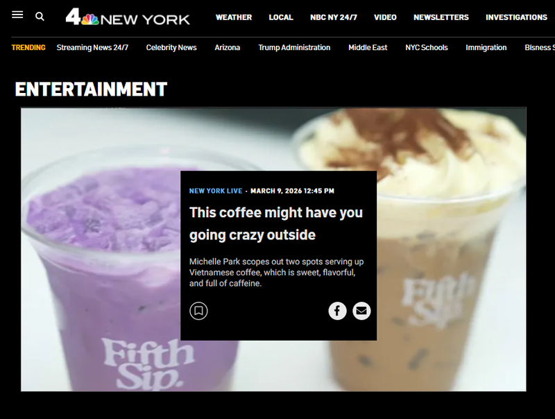 NBC New York FifthSip feature